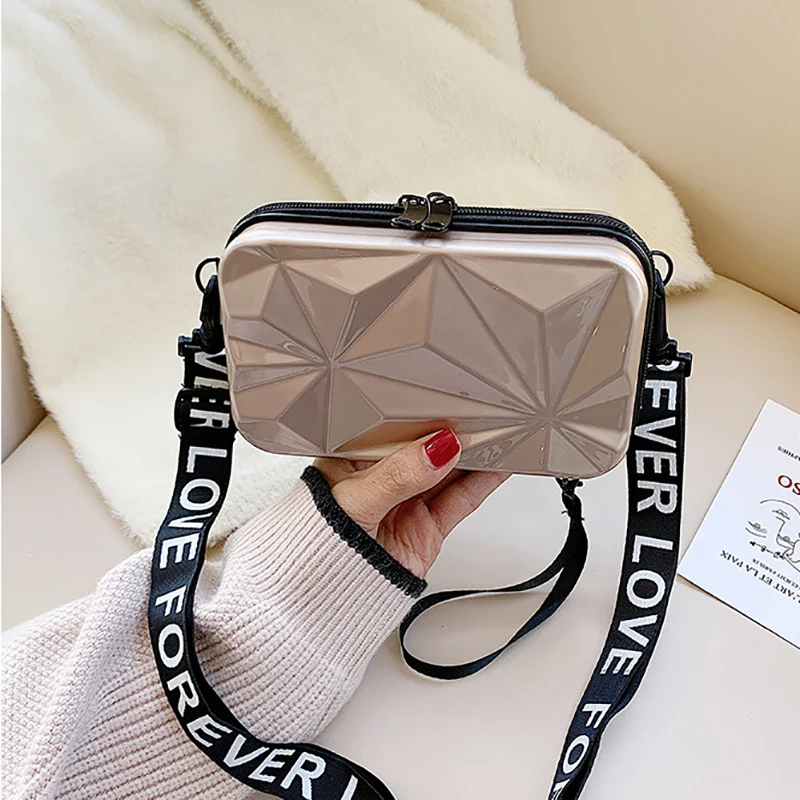 Hand Bags For Women 2023 New Suitcase Shape Totes Fashion Mini Luggage Bag Women\'s Zipper Pouch Ladies Coin Purse Clutch Box Bag