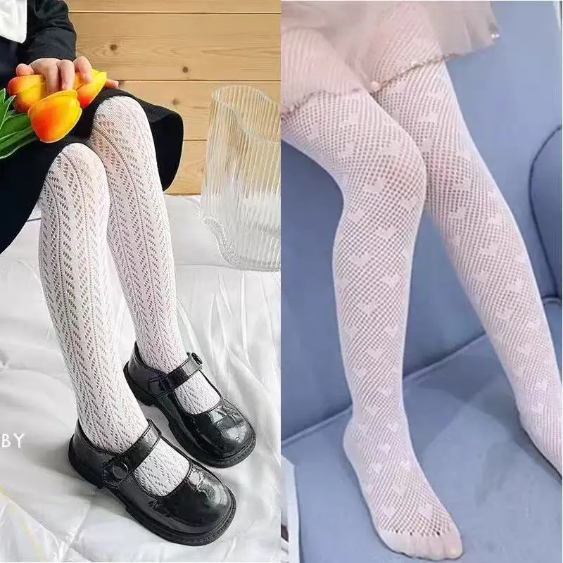 Baby Girls Tight Pantyhoses Soft Thin Love Heart Little Princess Dance Stockings for Babies Aged Daily Wear
