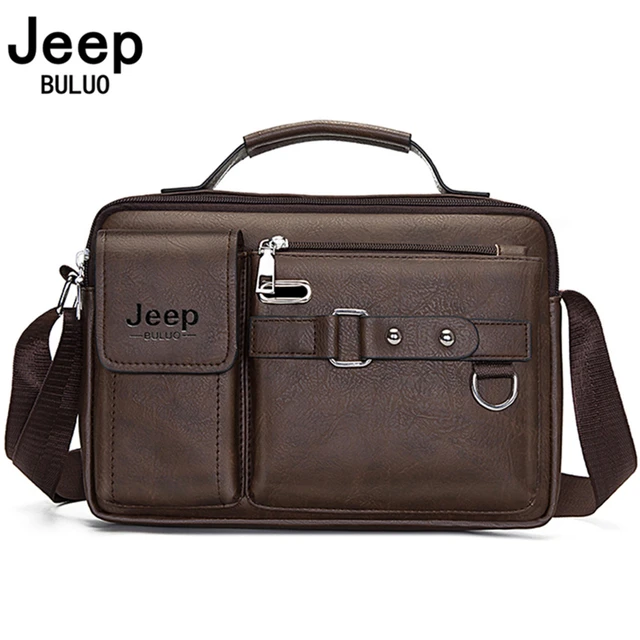 Jeep leather man bag on sale