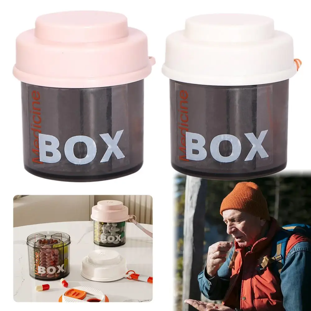 

1 шт., мини-портативный органайзер для таблеток, коробка для таблеток, чехол для хранения таблеток, лекарство, еженедельное дозатор лекарств, контейнер для таблеток Bo H6K6