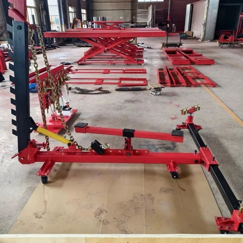 Portable Auto Body Frame Machine Auto Car Chassis Strengthening Machine with 10 Tons Pulling Tower for Car Repair Shop