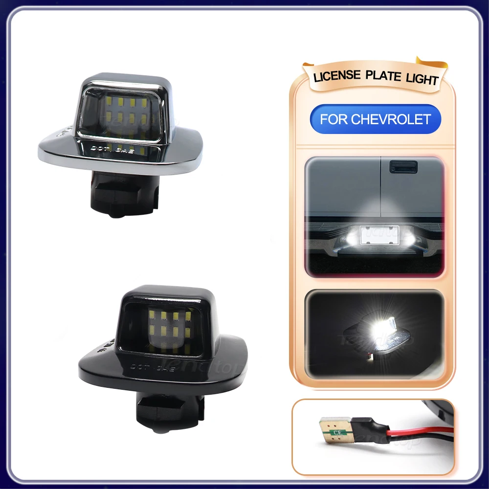 For Chevy C1500 K1500 Silverado Sierra Pickup Tahoe Yukon Blazer S10 Sonoma S15 LED License Plate Light Lamp Assembly