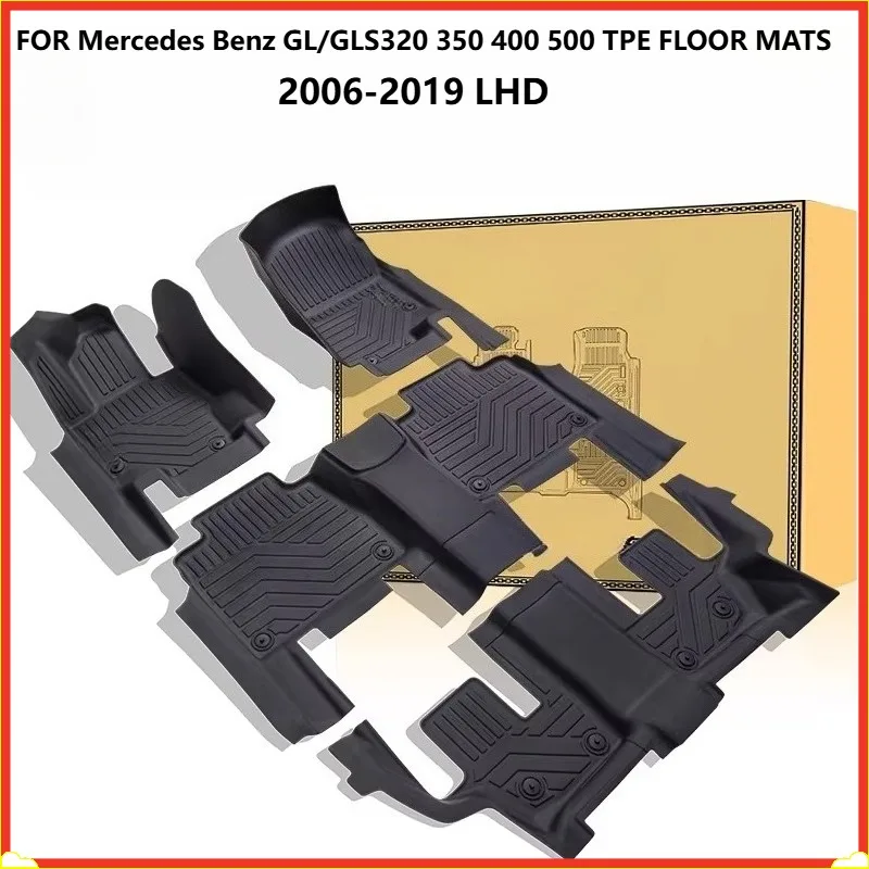 TPE Floor Mats for 2006-2019 Mercedes Benz GL/GLS Class 320 350 400 500 5/7-Seater LHD Full Coverage Accessories