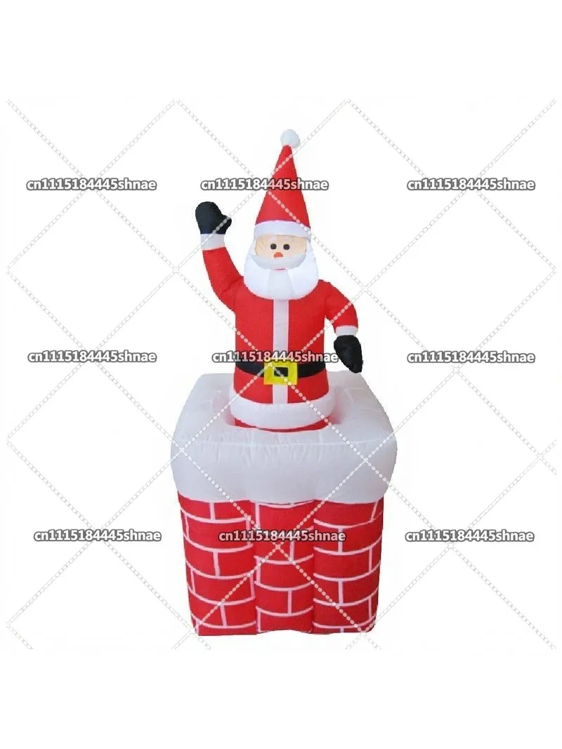 1.8 meters inflatable Santa Claus lift chimney to fill the old man's luminous Christmas decoration props