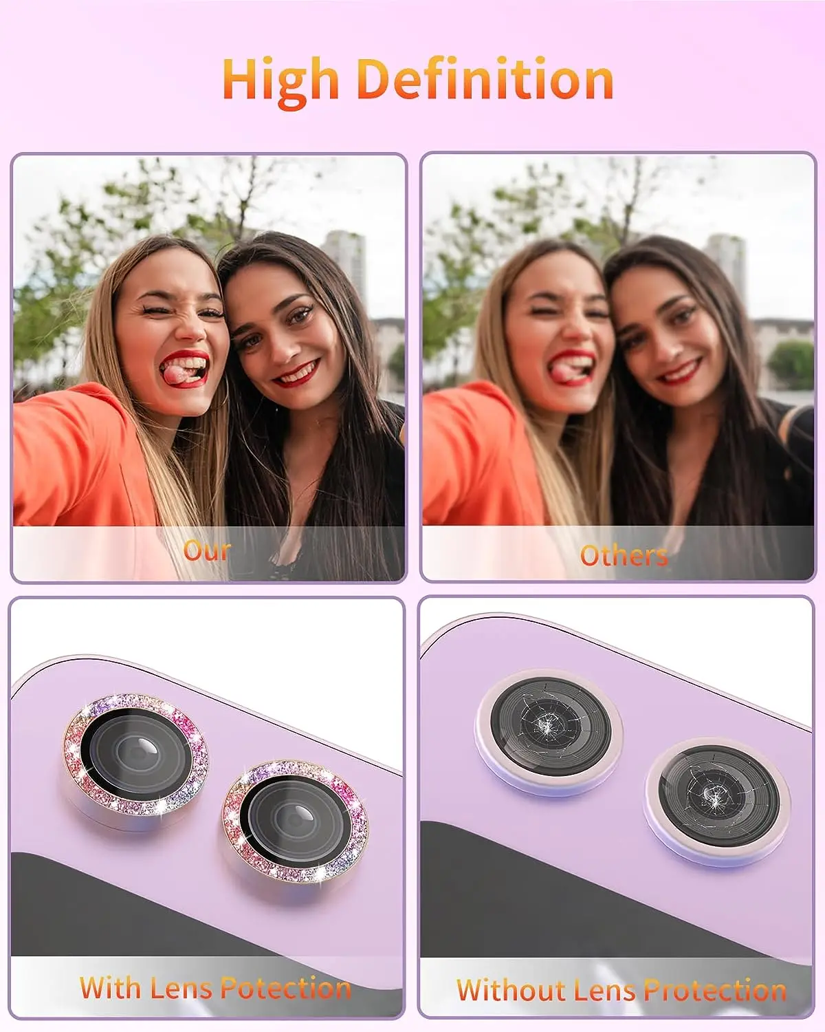 Camera Lens Screen Protector para Samsung Galaxy Z Flip 5, Tampa De Vidro Temperado, Metal