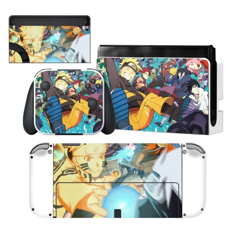 Pegatinas de Anime Naruto, carcasa protectora para Nintendo Switch, accesorios Oled, Protector de consola de juegos Akatsuki, pegatina de piel