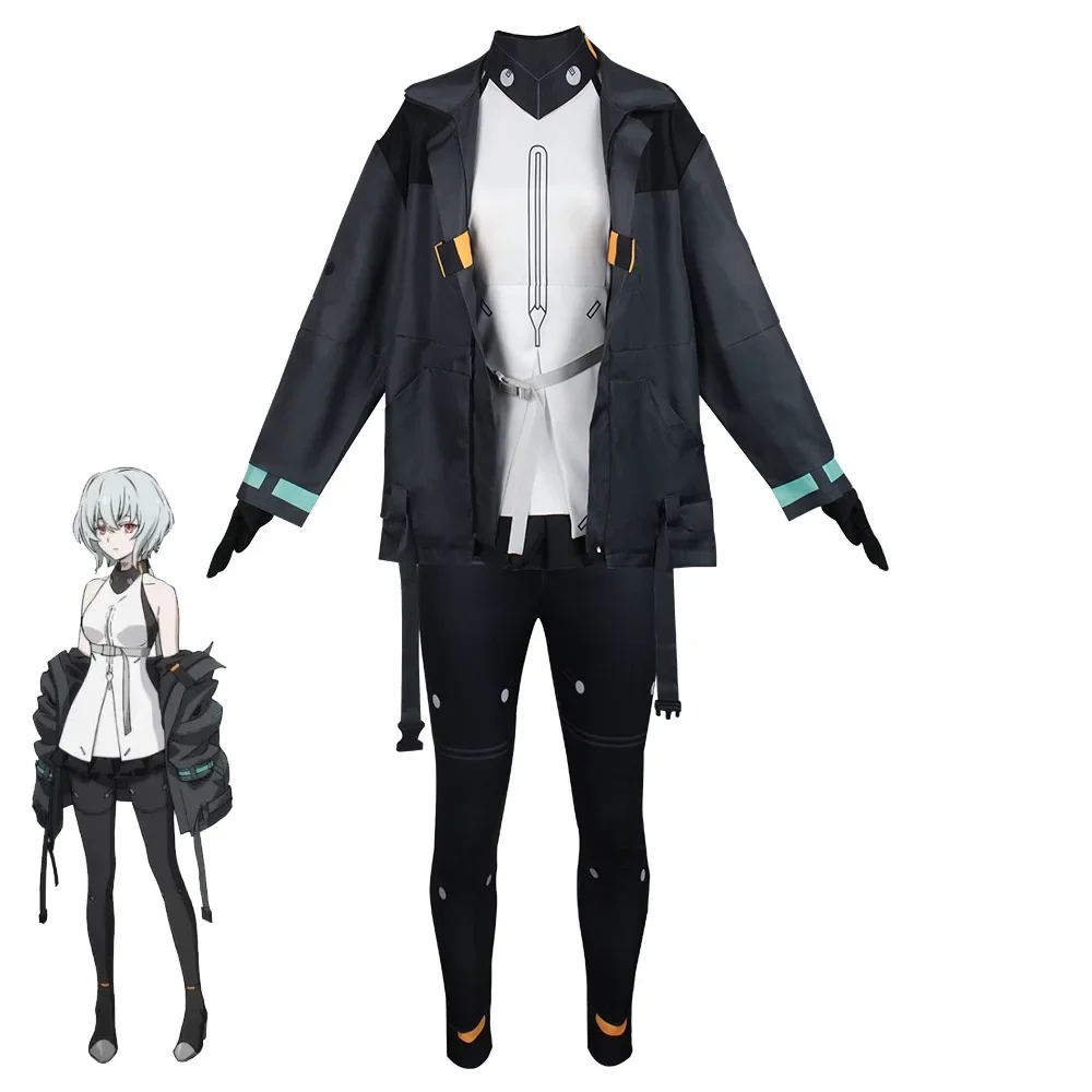 Game Synduality Noir Cosplay Costume Uniform Anime Suit Set Noir Halloween Party Role Play Outfit Coat Outfit for Women