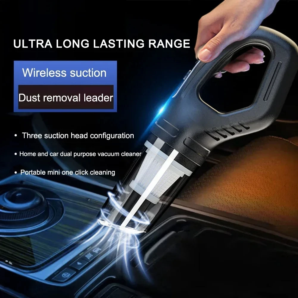 120W Vacuum Cleaner Portable Homefish Vacuum Cleaner USB Charging Handheld Cordless Powerful Suction for Auto/Home/Office/Pet