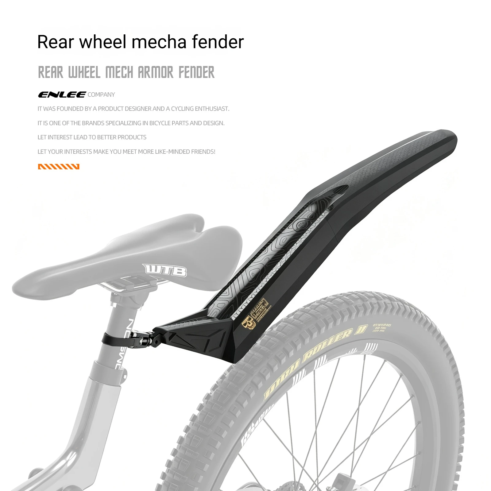 Wide‑Coverage Rear Mudguard Quick Snap Adjustable Extendable Mountain Bike Splash Guard Fat Tire MTB Rear Wheel Fender Accessory