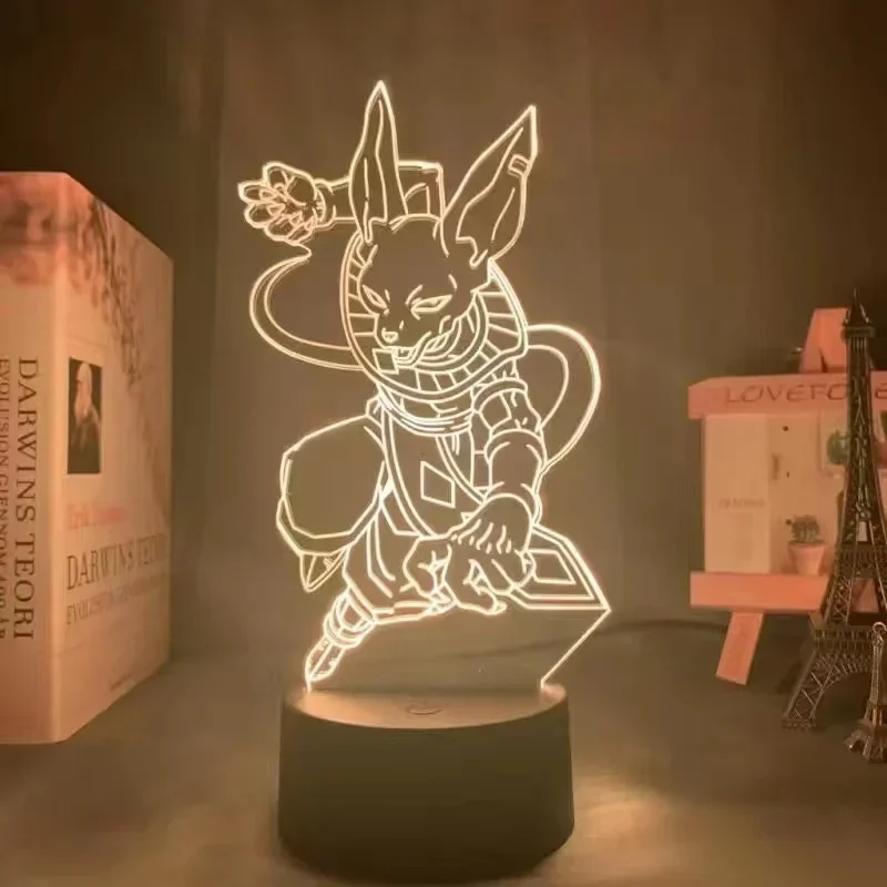 Lámpara LED de Dragon Ball, luz nocturna de Anime, Super Saiyan, Ultra instinto, Goku, Vegeta, Gogeta, figurita, DBZ, decoración de dormitorio, regalos