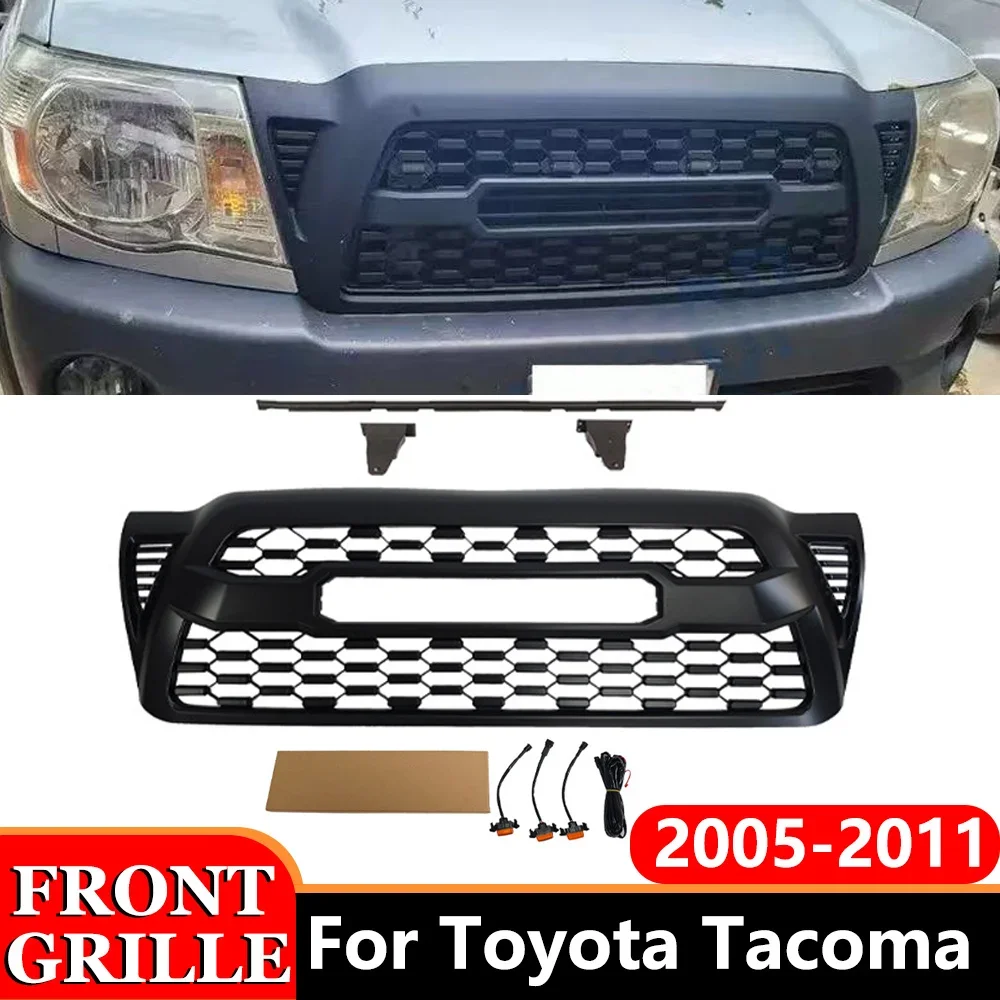 

Fits For Toyota Tacoma 2005-2011 High Quality Real TRD Style Front Grille Replacement ABS Material Exact Direct