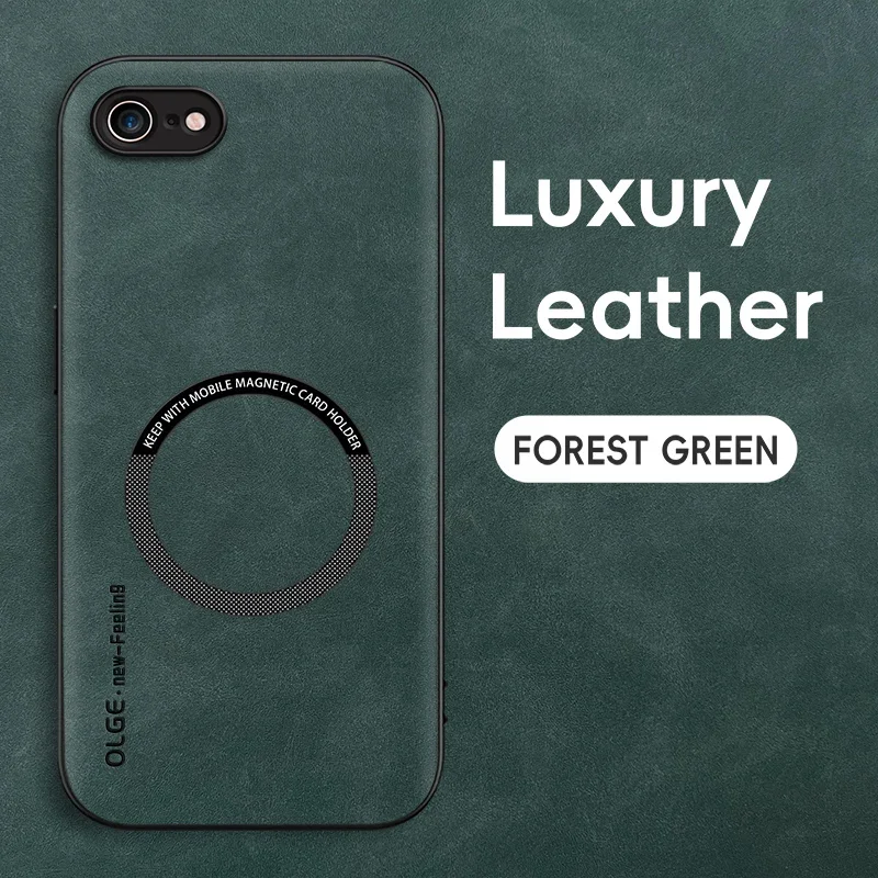 Magnetische Retro-Lederhülle für iPhone 17E Kabellose Lade-Handyhülle für iPhone 16E – Detail 11