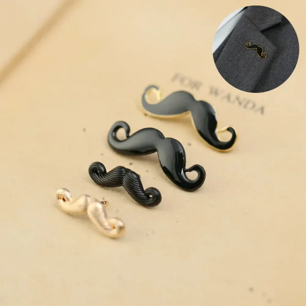 i-Remiel Fashion  Moustache Black Beard Metal Brooch Pin for Men\'s Shirt Suit Children\'s Lapel Cute Pins and Brooch Accessories