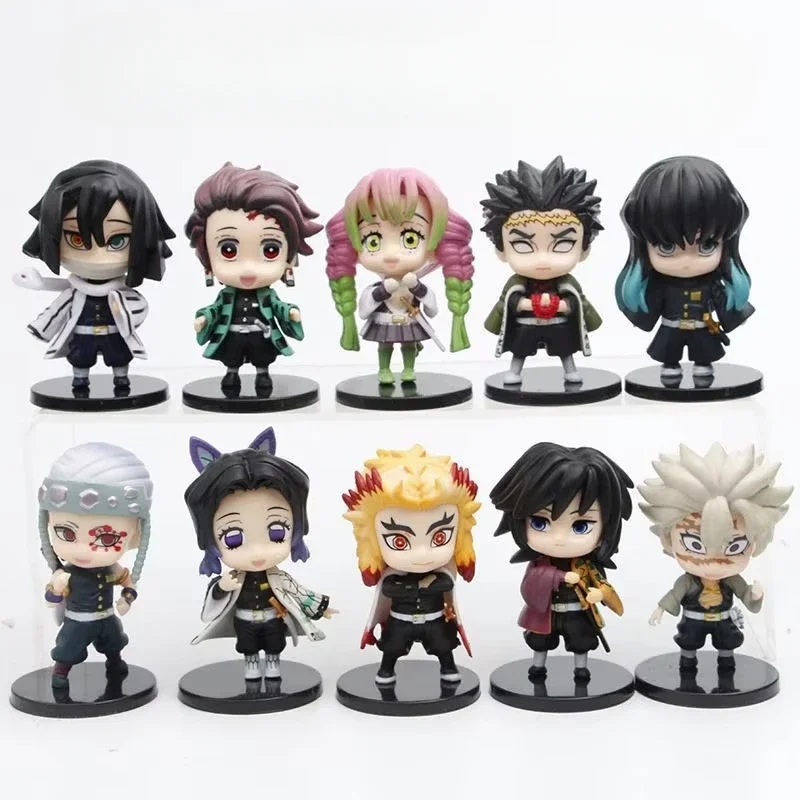 Figura de Anime Demon Slayer Tanjiro, Estatua de Kimetsu No Yaiba, Figura de Acción de Rengoku Shinobu Giyuu, Decoración de Escritorio, Accesorios para Habitación