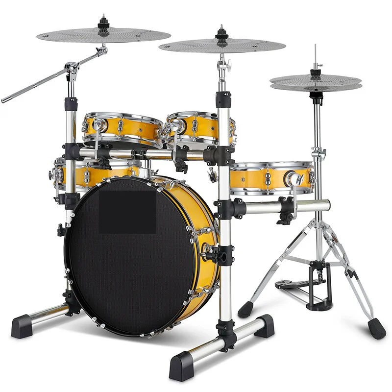 New professional double-sided mute portable 5 drum 3 drum cymbal adult jazz original sound drum set