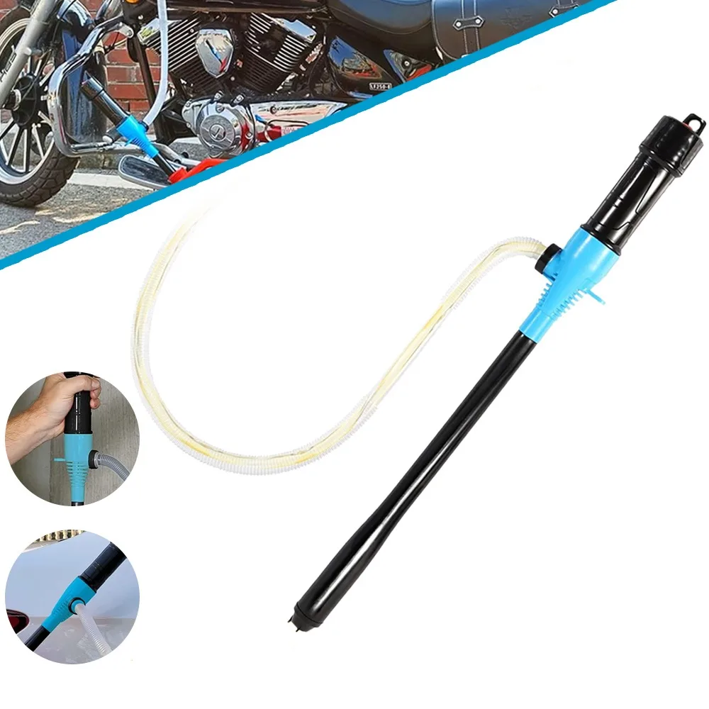 Pompe de transfert de carburant, pompe à eau, pompe manuelle portable à fonctionnement en un clic, adaptée à l'essence, à l'eau, à l'huile
