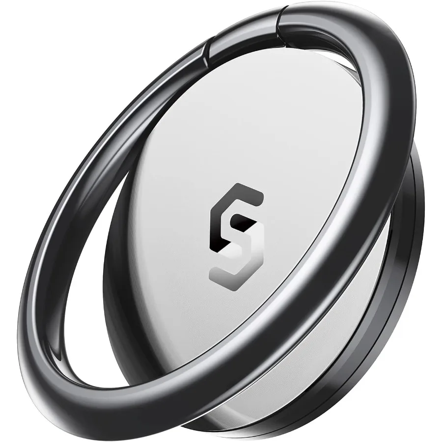 

Syncwire Cell Phone Ring Holder Stand 360 Degree Rotation Universal Finger Ring Kickstand with Polished Metal Phone Grip for Ma