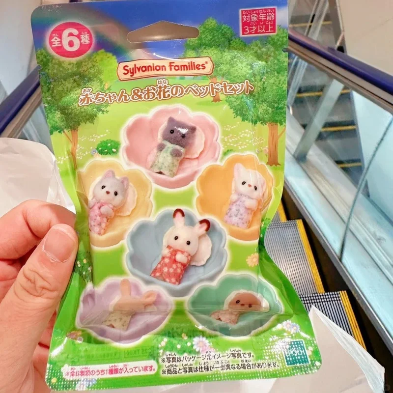 

Genuine Sylvanian Families Baby Petal Blind Bag Doll Figure Forest World Kawaii Decoration Model Pendant Toys Ornament Gift