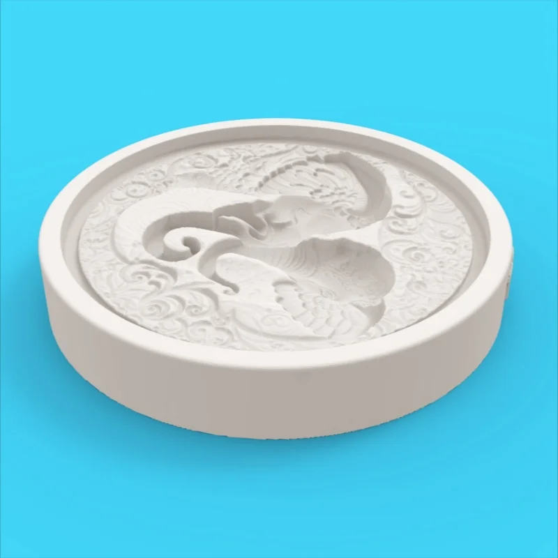 【Vintage Winged Elephant Silicone Baking Mold】Carved Elephant Shape Chocolate Candy Fondant Decoration Mold - view 5