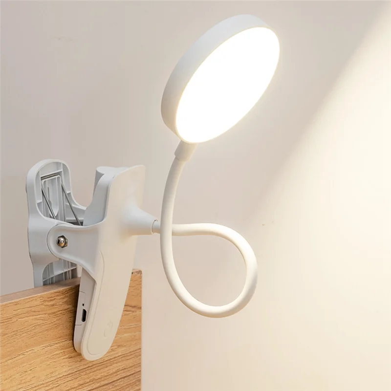 ABVA-3-Level Dimming LED Book Light Clip On Lamp Flexible Gooseneck Reading Light For Beds Desks-Eye-Friendly Night Light