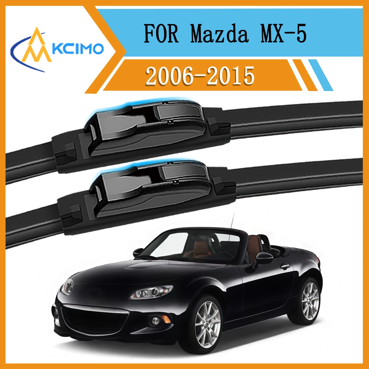 

Wiper Blades Set Easy Clip-On For Mazda MX-5 NC 2006-2015 All-Season Streak-Free Front Windshield Wipers Set Easy Installation