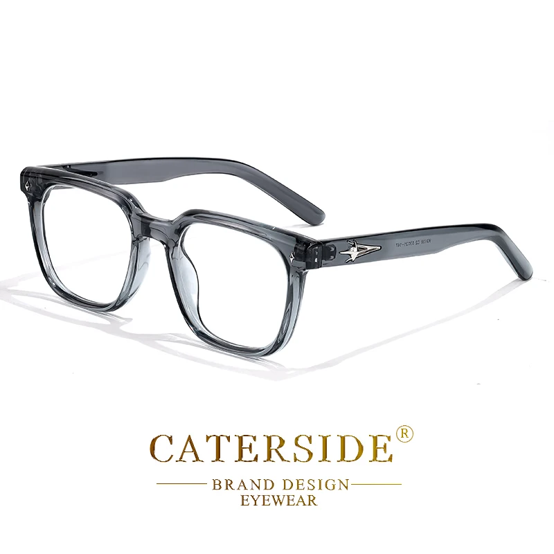 CATERSIDE Anti-Blaulicht-Brille für Herren, Markendesign, TR90, quadratische Rahmen, Brillen für Damen, Business, minimalistische Mode, transparente Gläser – Detail 14