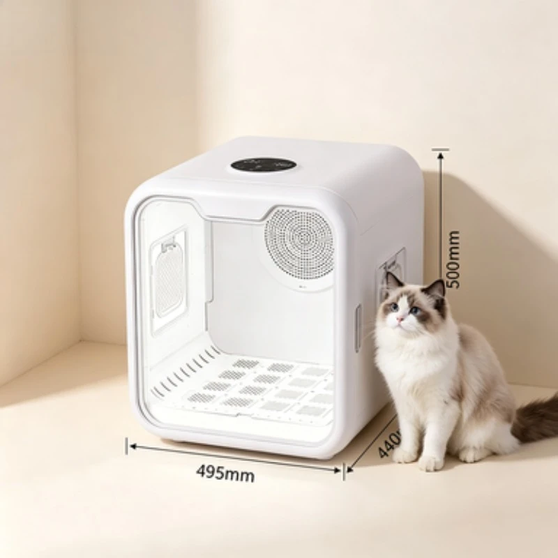 Pet Dryer, Cat Drying Box, Fully Automatic Household for Small Dogs, Bathing & Pet Hair Drying Box