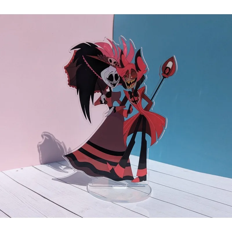 Alastor Rotating Standee Hazbin Hotel Original Acrylic Handmade Cute Cartoon Anime Pendant Toy Gift for Daily Use and Friends