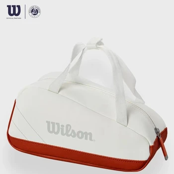 Wilson 2024 Roland Garros กระเป๋าใส่กุญแจเทนนิสขนาดพกพาสีขาวสีส้มฝรั่งเศส WR8035001001
