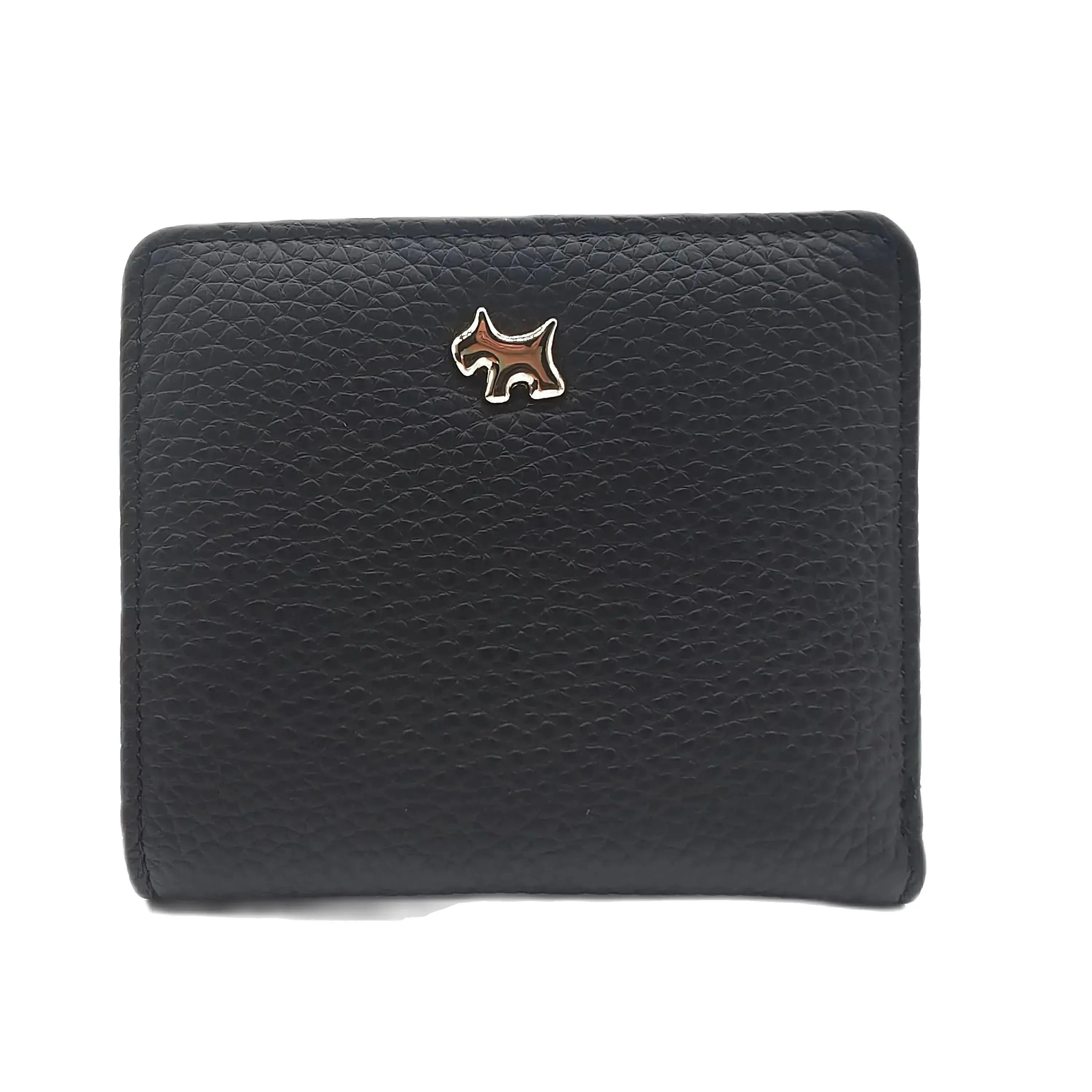 Coin Purse Fashion Cowhide Slim Compact Short Wallet Genuine Cow Leather CUTE Dog Stud Ladies ID Card Holder Wallet  WomenPurses