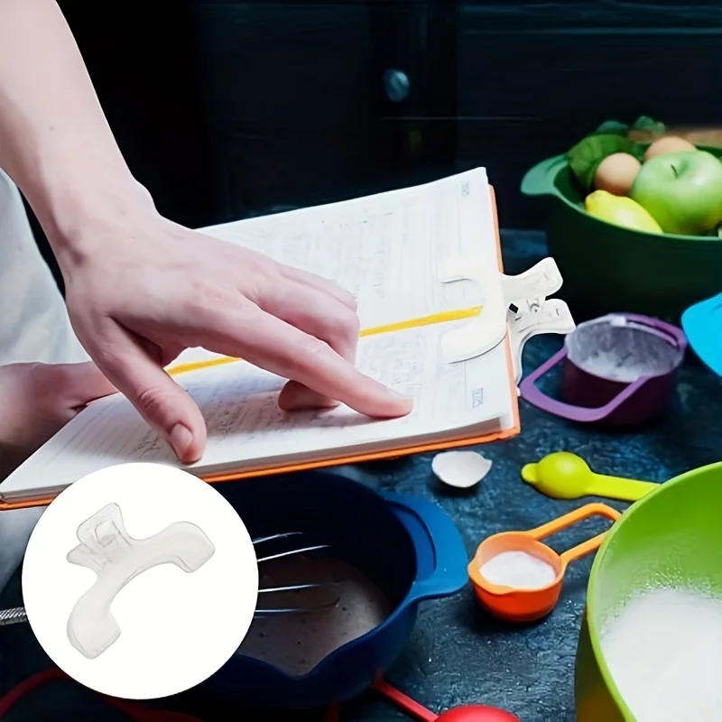 قطعة واحدة من مشبك الورق البلاستيكي الشفاف، مشبك مكتب متين، حامل صفحة الكتاب القوي، ورق دفتر الملاحظات، اللوازم المكتبية، منظم المكتب #5