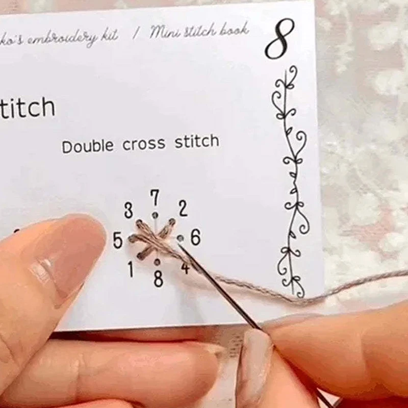 Mini libro da cucito creativo Principianti Abilità di cucito Manuali di carte Set di modelli di cucito fatti a mano