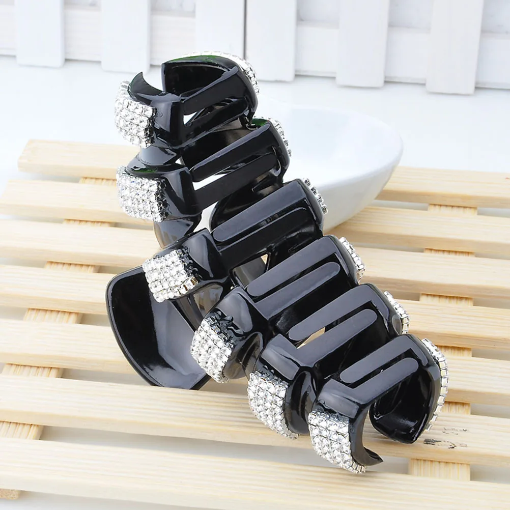 

Diamond Clips Black Claw Styling Tools Hairdressing Accessories Large Size Shower Face Washing Hold Hair Tight Decent Daily Life