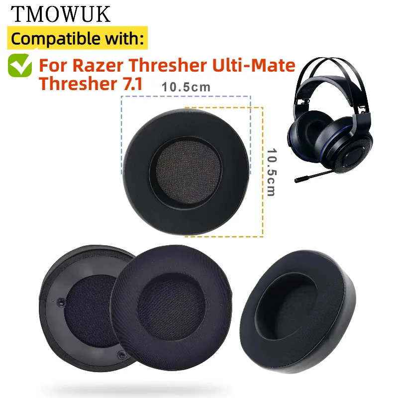 

Protein Leather Earpads Cushions for Razer Thresher Ulti-Mate Thresher 7.1 Headphones, Replacement Ear Pads Headset