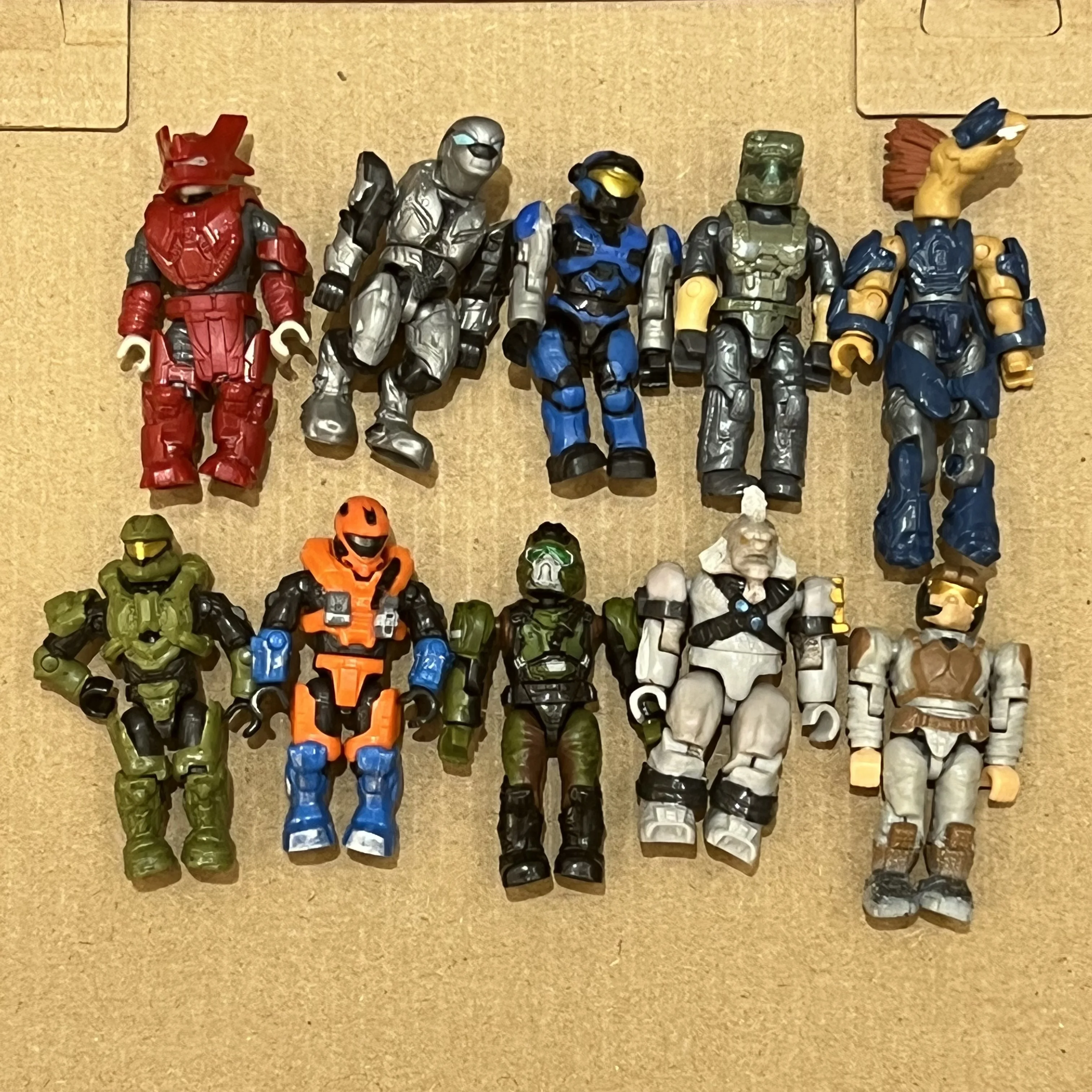 10 pcs Mega Construx UNSC Marine FIGURES Defense Heroes Warriors Soldiers LHS37 toy for boys