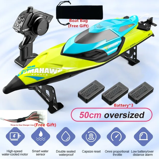 リモートコントロールボート,50cm,70km/h,高速,2.4g,200m,リセット