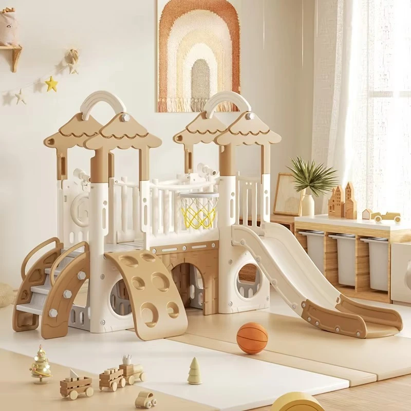 

Baby Large Toys Children Home Climbing Playground Indoor Playhouse Plastic Slides Double Slide for Kids
