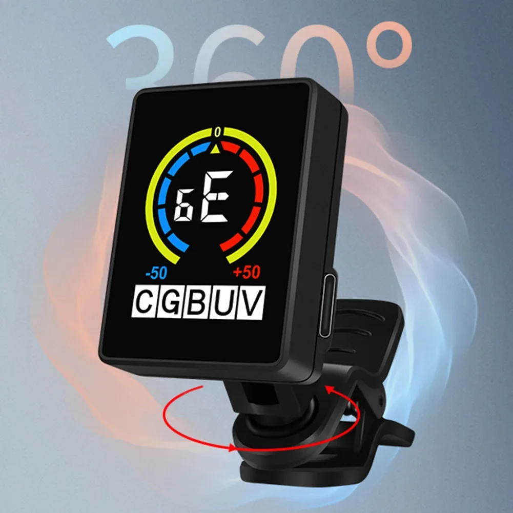 USB Charging Guitar Tuner Tunning Adjustment Musical Instruments Guitar Parts For Acoustic Electric Guitar Bass Mandolin