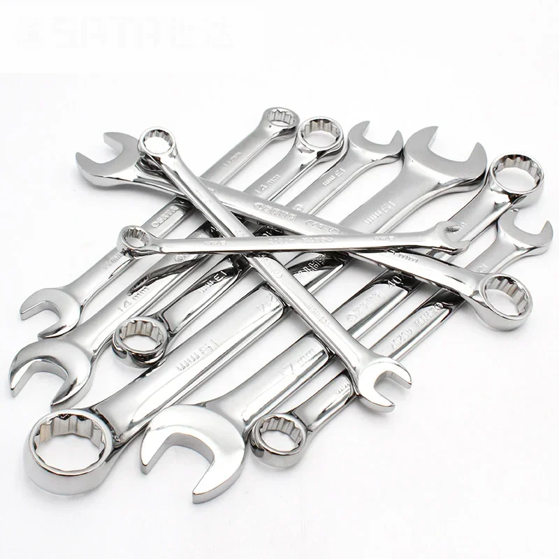 4mm-46mm Metrci/Imperial CR-V Chrome Vanadium Steel Forging Mini Wrench Set Double End Ratchet Open End Combination Spanner