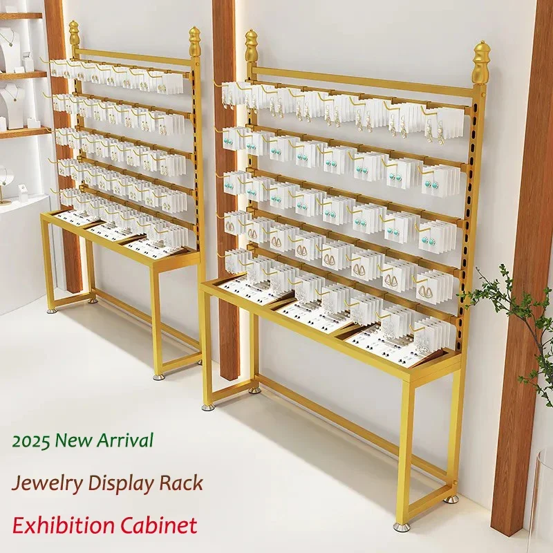 2025 New High-End Iron Jewelry Display Rack For Vendor Events,Boutique Store Wearing Armor Shelves,Earring Chain Display Cabinet