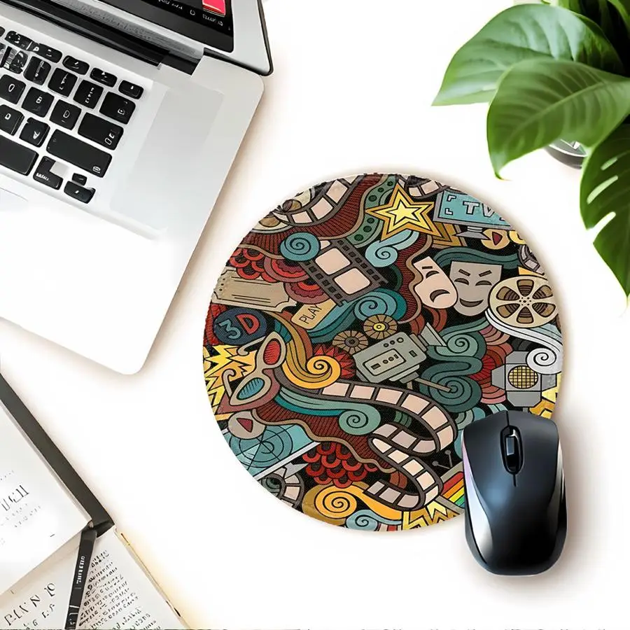 

Cartoon Graffiti Art overlock 1pc Mouse Pad Game Console Pad Desk accessories Keyboard Mouse Pad Computer Laptop Pad office Pad