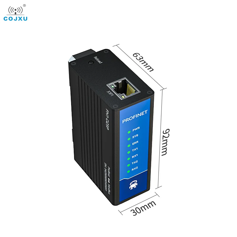 ProfiNet to ModBus Gateway COJXU PN1-D25P Series 2 Serial Ports RS485 RS422 Standard ProfiNet Protocol Din-Rail Installation