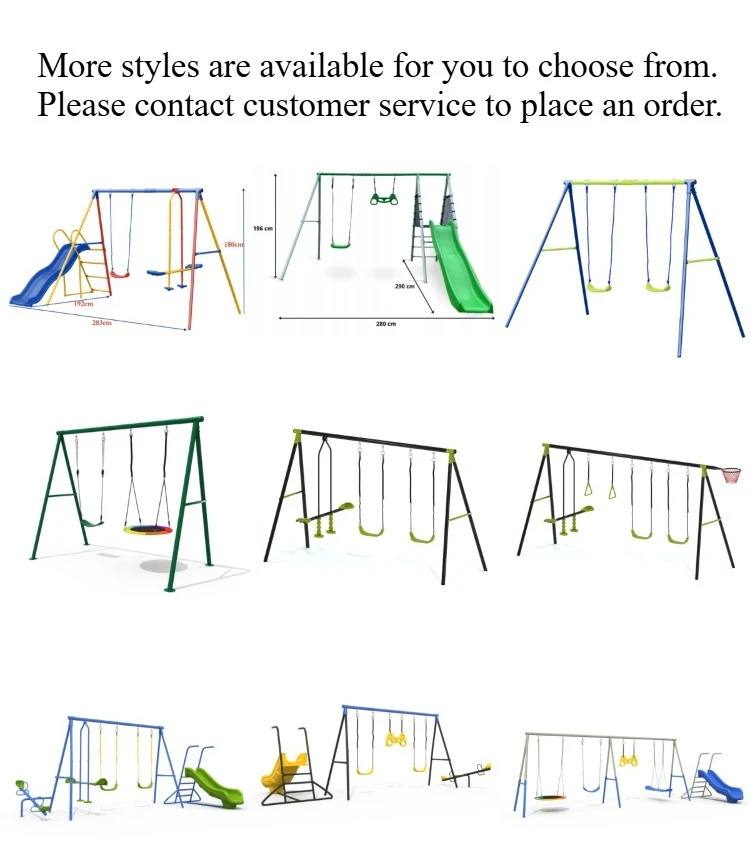 Durable Kids Swing Slide Combination, Easy Assembly Hanging Chair Climber, All Weather Outdoor Backyard Play Equipment