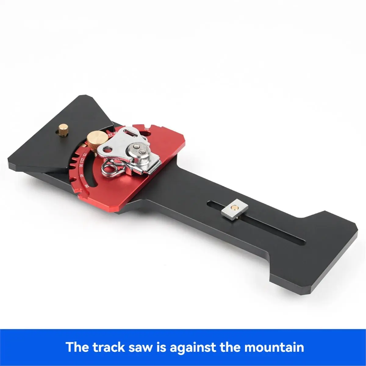 Adjustable Angle Track Saw with -60° to 60° Quick Positive Angle Stop Protractor 90 Degree Right Angle Rail Square Guide
