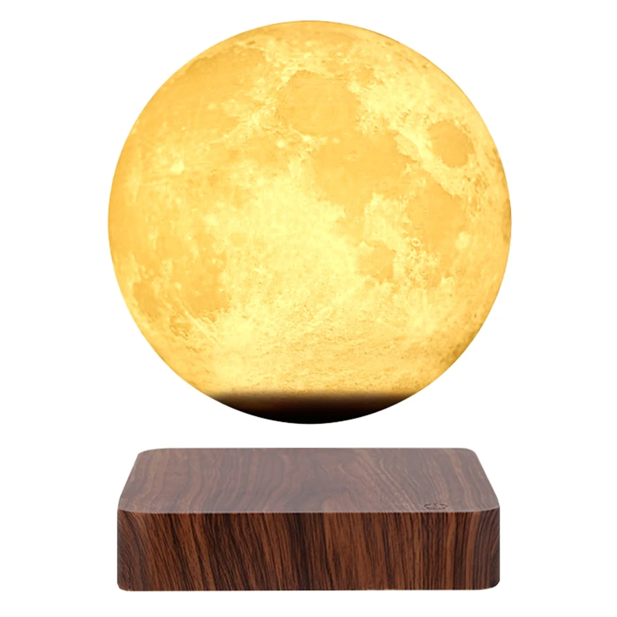 Levitating Moon Night Light 360° Rotation Magnetic Floating Moon Lamp with 3 Colors for for Home Office Desk US Plug