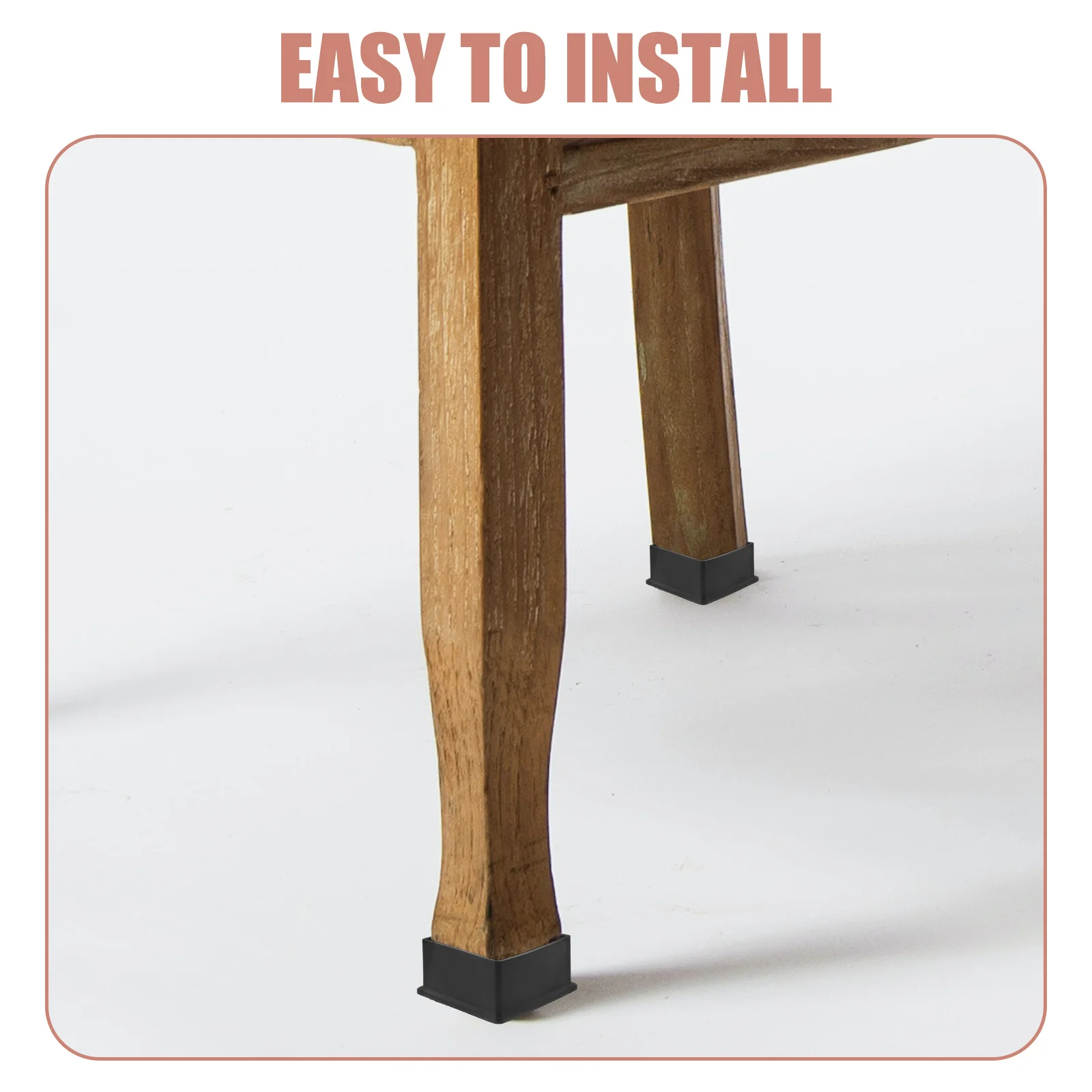 

6Pcs Furniture Chair Leg Protectors PVC Floor Caps Durable Covers for Chair Legs Office Dining Use Deck Post Base