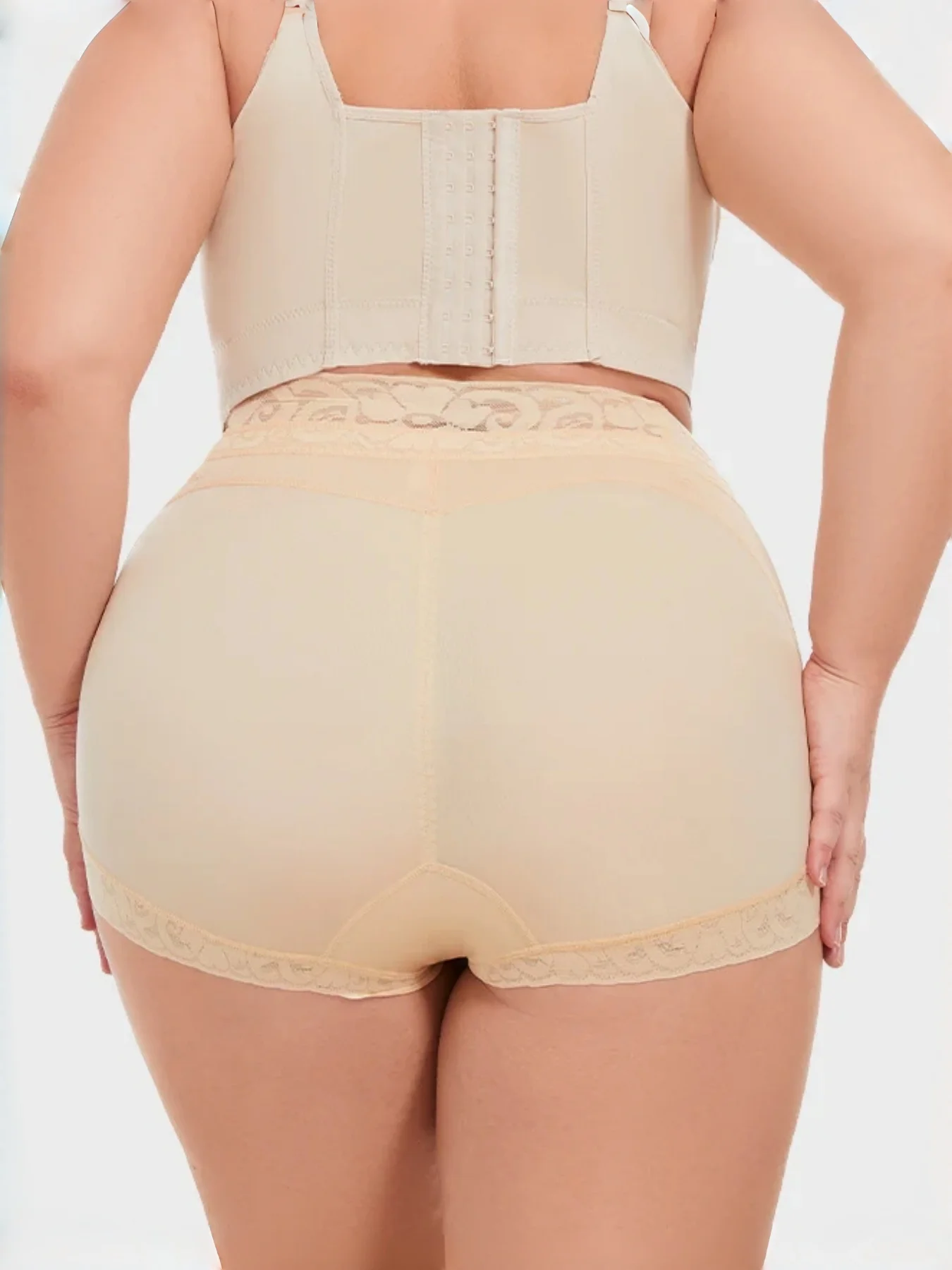 Women's Lace Body Shaper Panty Classic Daily Wear Butt Lifter Smoothing Brief for Underwear