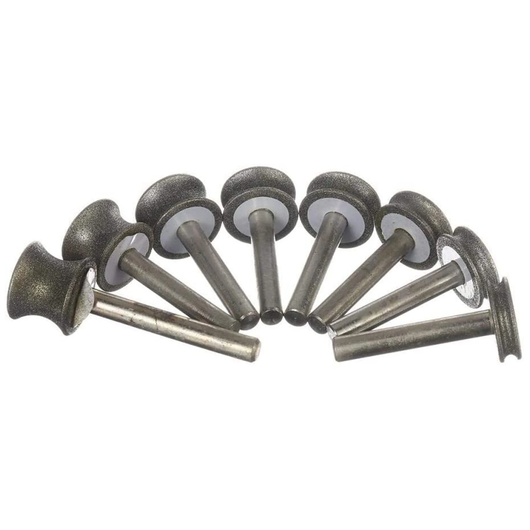 Muela de diamante para avión de vidrio, Chaflán de borde recto, vástago de 6mm, 10mm