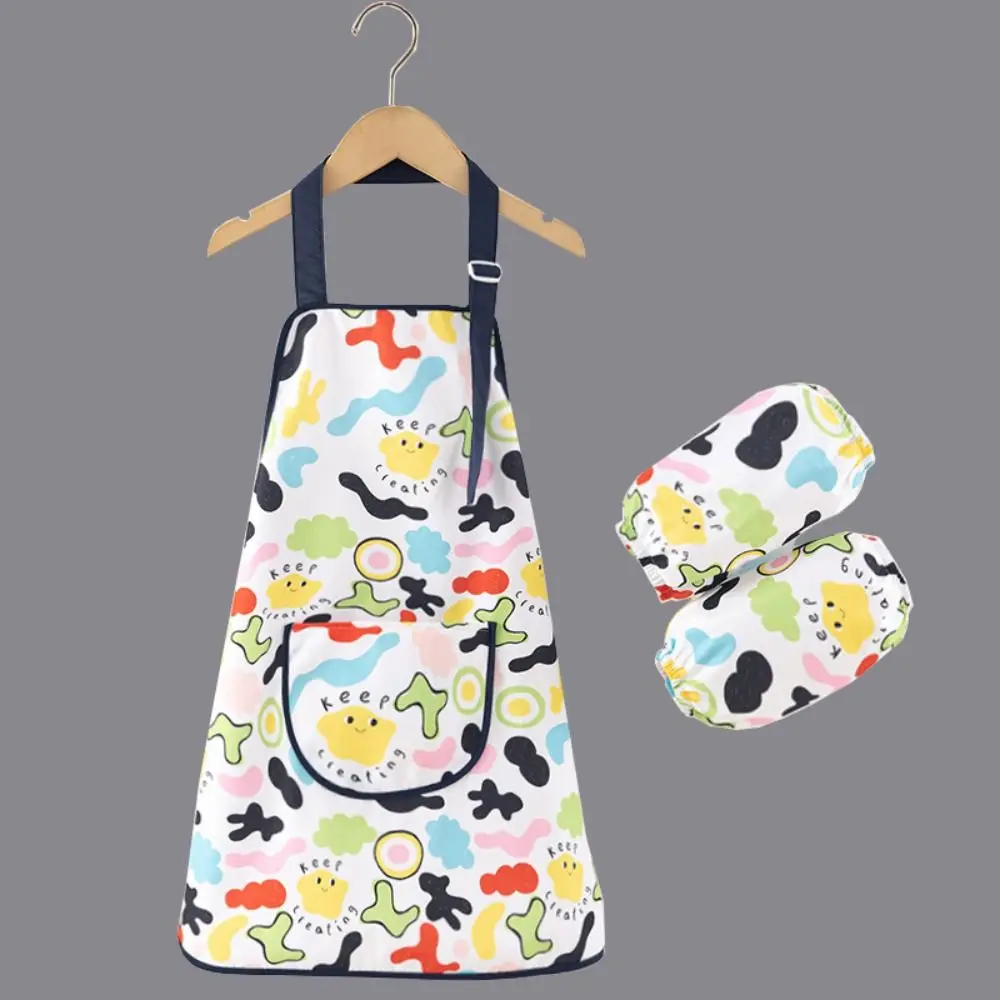 New Polyester Children Painting Apron Waterproof Easy Clean Art Bibs Drawing Dressing Baking Bibs