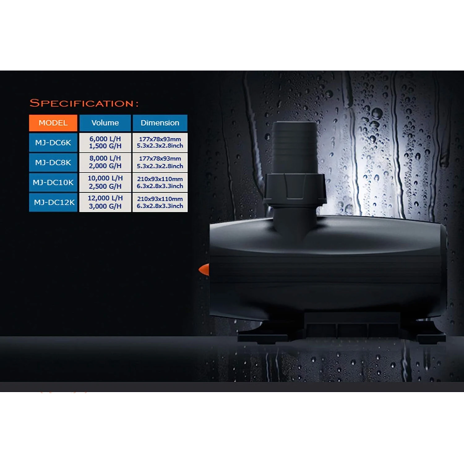 Pompa Gelombang Sirkulasi Konversi Frekuensi DC TLF, Pompa Submersible Gelombang Sinus Senyap dengan Pengontrol untuk Akuarium Ikan Karang Laut